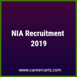 NIA Recruitment 2019