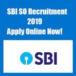 SBI SO Recruitment 2019