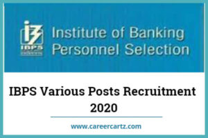 IBPS Various Posts Recruitment 2020