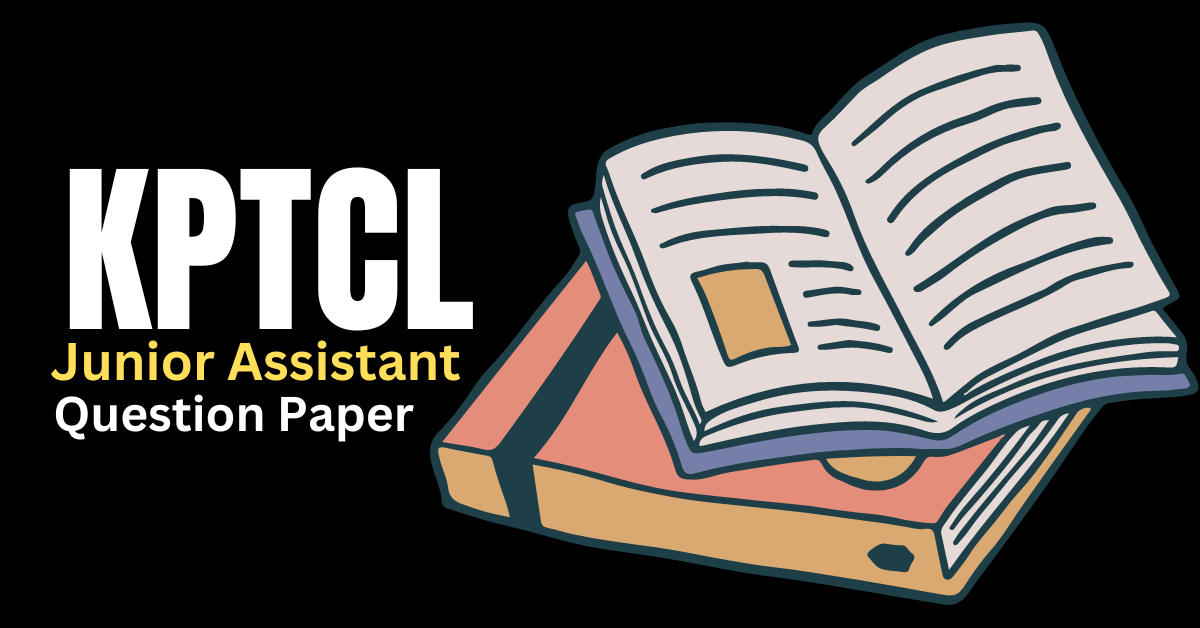 KPTCL Junior Assistant Question Paper