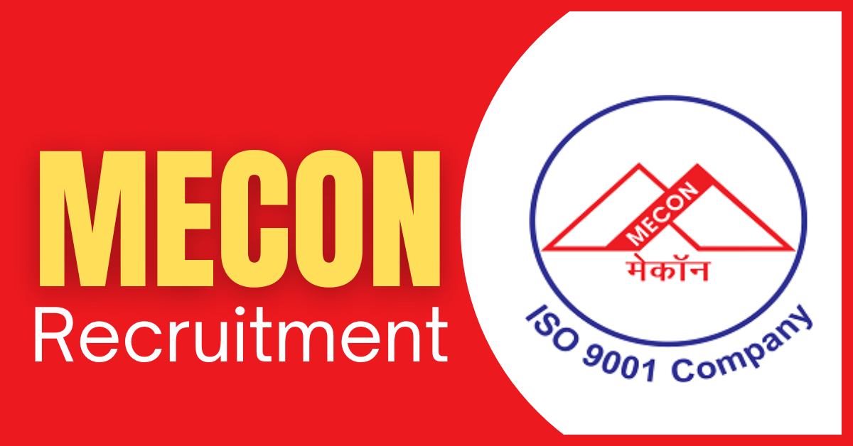 MECON Recruitment 2022 Notification for 161 Vacancies, Online Application