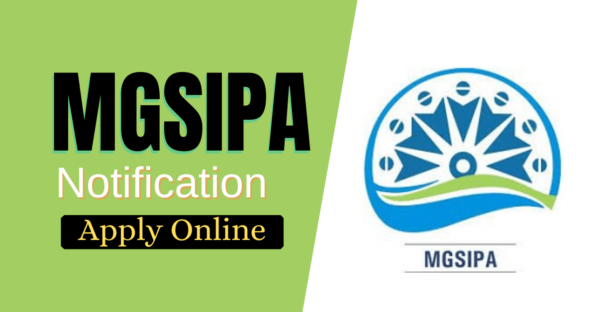 MGSIPA Chandigarh Recruitment 